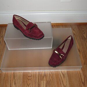 LIZ CLAIBORNE Miley Burgandy Leather Loafer Sz 6M